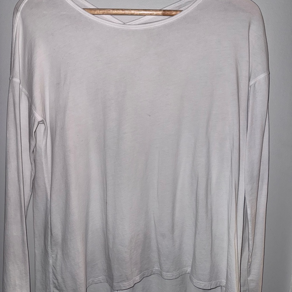 Lululemon Athletica White Relaxed Long Sleeve